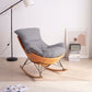Modern Rocking Chair Faux Leather Solid Color Glider Chair with Ottoman Clearhalo 'Chairs & Seating' 'furn' 'furn_rocking_chairs' 'Furniture' 'Living Room Furniture' 'Rocking Chairs' 'rocking_chairs' 1200x1200_2019e2f3-5028-40a9-a6cd-6c2acb4426c8