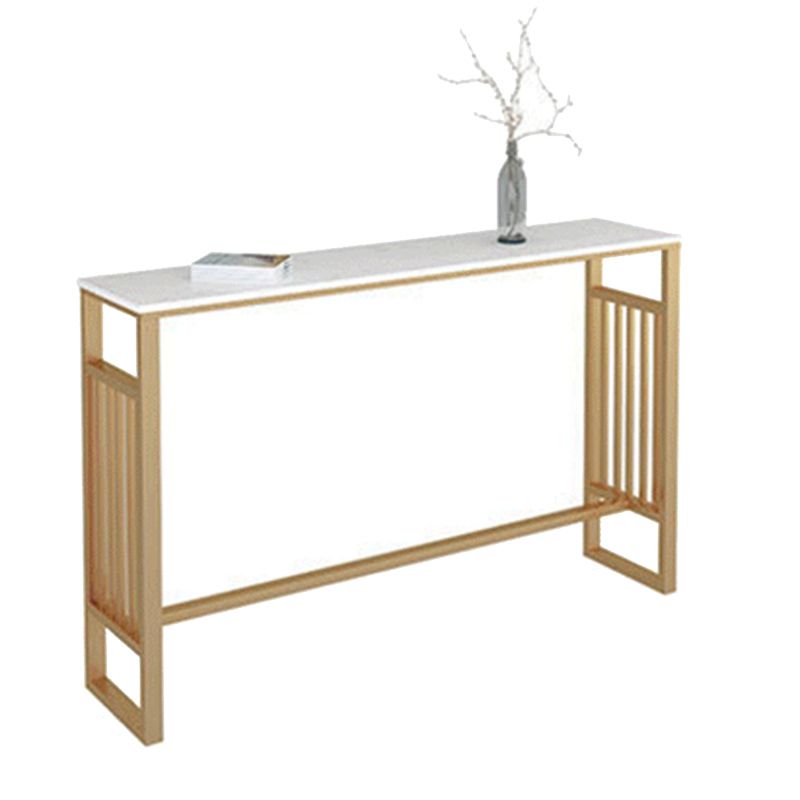 Mesa estilo barra con altura de barra, mesa con base metálica para sala de estar