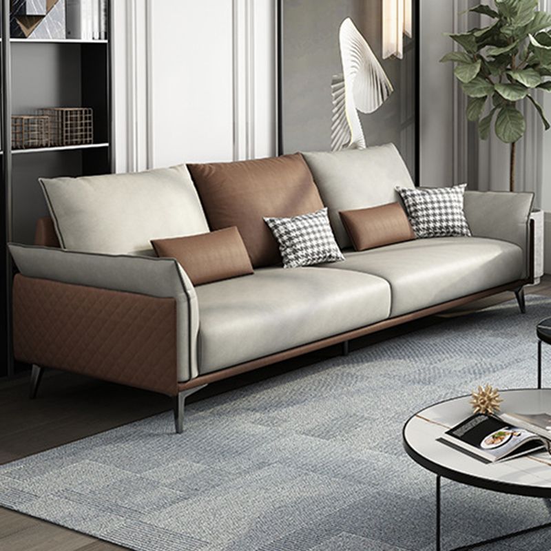 Nordic Upholstered Pillow Top Arm Sofa Water-Resistant Couch for Three People Clearhalo 'furn' 'furn_sofas' 'Furniture' 'furniture_sofas' 'Living Room Furniture' 'Sofa' 'sofas' 1200x1200_201ac5c8-6027-4fd6-9235-c73c6848d168