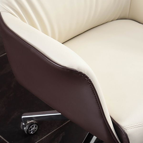 Modern Faux Leather Executive Chair High Back Armless Swivel Chair Clearhalo 'furn' 'furn_office_chair' 'Furniture' 'Office Chairs' 'Office Furniture' 'office_chair' 1200x1200_201b288f-3482-4482-b87c-e13b08ea9952