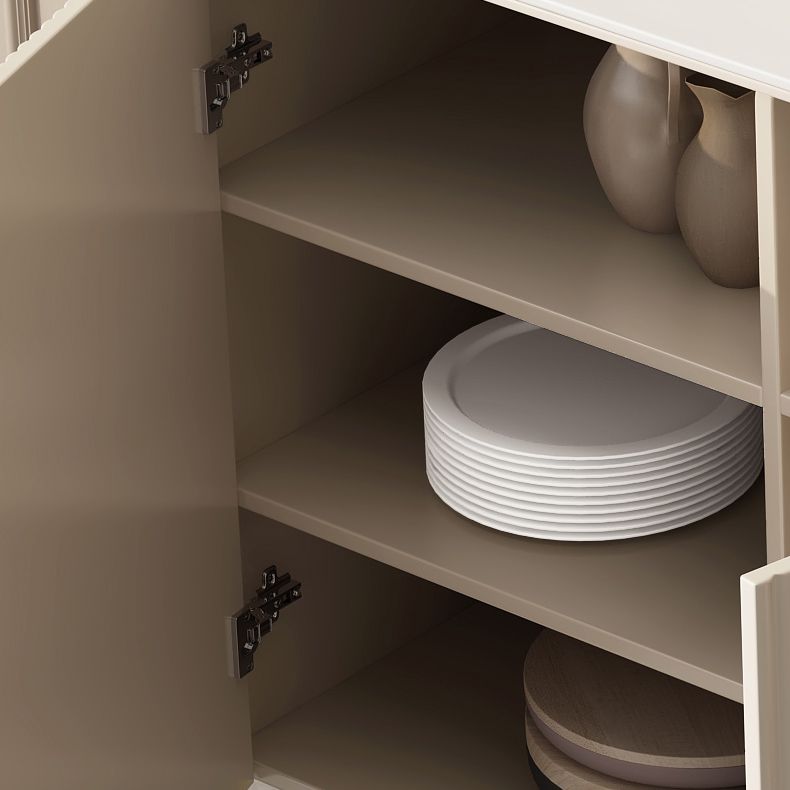 Mesa del aparador beige con cajones del comedor contemporáneo