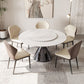 Modern Round Dining Table Stone Dining Table with Metal Pedestal Clearhalo 'Dining Tables & Seating' 'Dining Tables' 'dining_table' 'furn' 'furn_dining_table' 'Furniture' 'Kitchen & Dining Furniture' 1200x1200_201cb262-1bdd-4125-845f-c1a4efd34d3b