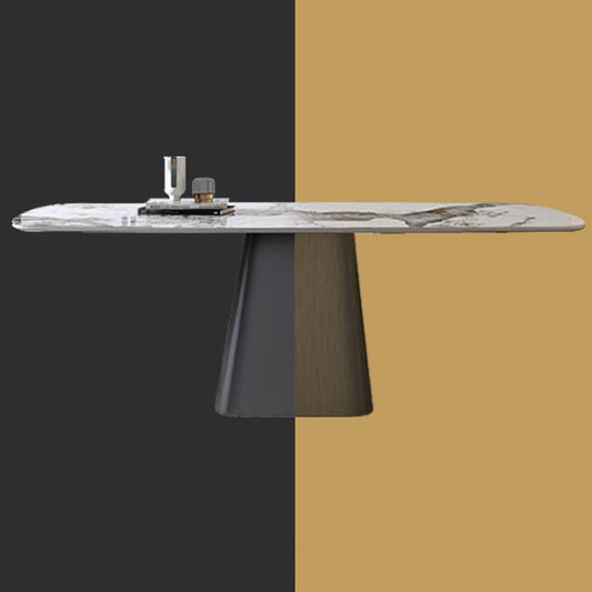 Nordic 1/4/7 Pieces Dining Set Sintered Stone Dining Table with Leather Chairs Clearhalo 'Dining Room Sets' 'Dining Tables & Seating' 'dining_room_set' 'furn' 'furn_dining_room_set' 'Furniture' 'furniture_dining_room_set' 'Kitchen & Dining Furniture' 1200x1200_20223fd3-15d1-48c9-883d-d1cac6806e34