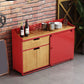 36'' Height Sideboard Table Glam Style Wood Top Cupboard for Living Room Clearhalo 'buffet_sideboard' 'Buffets & Sideboards' 'furn' 'furn_buffet_sideboard' 'Furniture' 'furniture_buffet_sideboard' 'Kitchen & Dining Furniture' 1200x1200_2023d031-9c24-455e-ba06-520844e1c0b1
