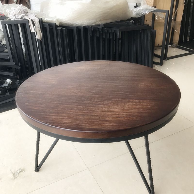 Round Solid Wood Coffee Table 3 Legs Coffee Cocktail Table, 17.71" High Clearhalo 'Coffee & Accent Tables' 'Coffee Tables' 'coffee_tables' 'furn' 'furn_coffee_tables' 'Furniture' 'Living Room Furniture' 1200x1200_202479ad-32d9-4983-bfe1-2f043868a2cf