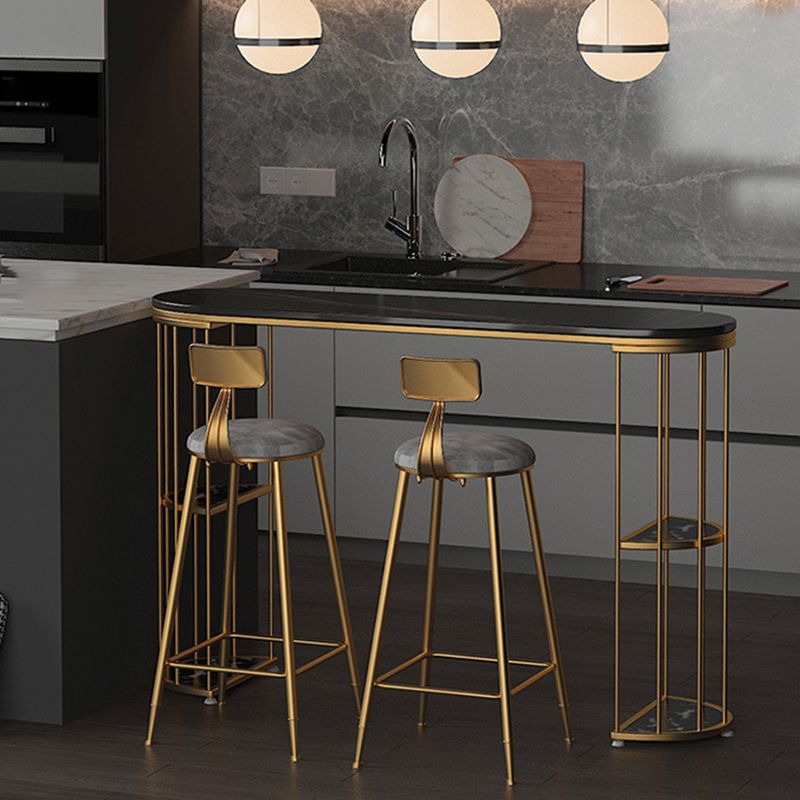 Oval Pub Table Bar Height Glam Bar Table for Indoor and Breakroom Clearhalo 'Bar Furniture' 'Bar Tables' 'bar_tables' 'furn' 'furn_bar_tables' 'Furniture' 'Kitchen & Dining Furniture' 1200x1200_202498c2-beea-4a91-bbe4-0201aecef91e