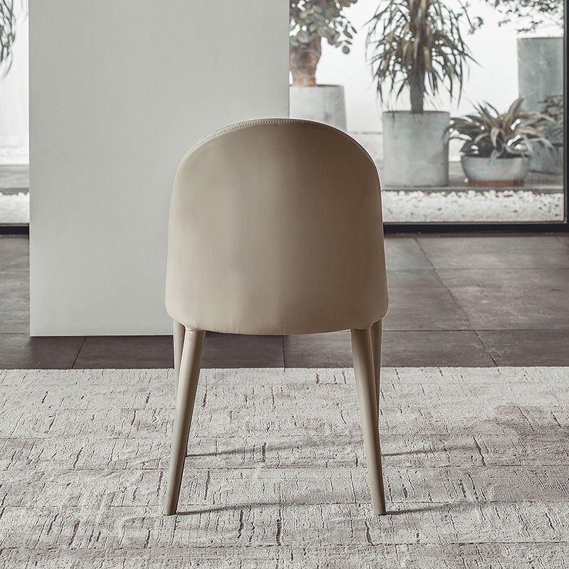 Contemporary Leather Dining Chairs Armless Solid Back Dining Chair for Kitchen Clearhalo ' kitchen&dining_furn' 'Dining Chairs' 'Dining Tables & Seating' 'dining_chair' 'furn' 'furn_dining_chair' 'Furniture' 'furniture_dining_chair' 'Kitchen & Dining Furniture' 'kitchen' 1200x1200_202499fa-16db-4e82-bb25-7fae560a7aca