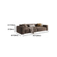 Brown Scandinavian Sectional/Sofa with Square Arm for Apartment