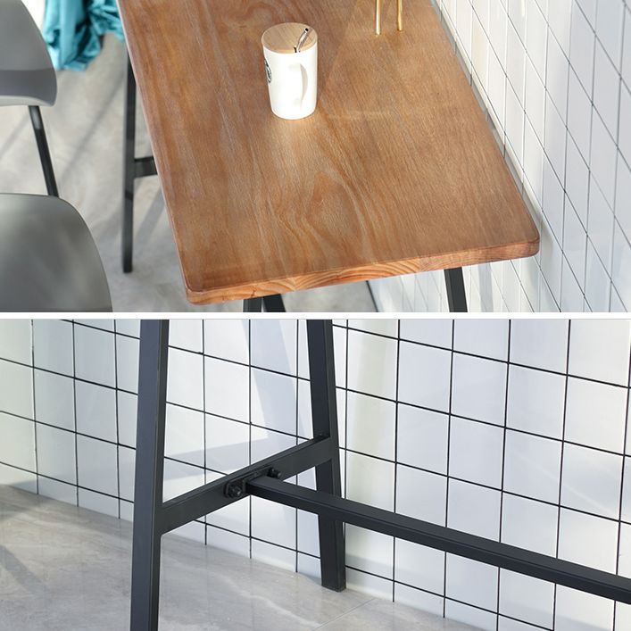 Juego de mesa de bar Glam para interiores, juego de mostrador con caballete de madera maciza de 1/2/3/5 piezas en color natural