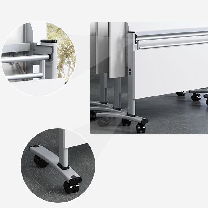 Rectangular Writing Desk Metal Base with Caster Wheel Desk for Office Clearhalo 'Furniture' 'furniture_office_desk' 'Office Desks' 'Office Furniture' 'office_desk' 1200x1200_2027e196-9b6b-4193-a953-251629bb23cf