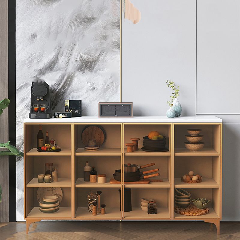 Glam -glazen deuren buffet sideboard stenen dinerserver voor woonkamer
