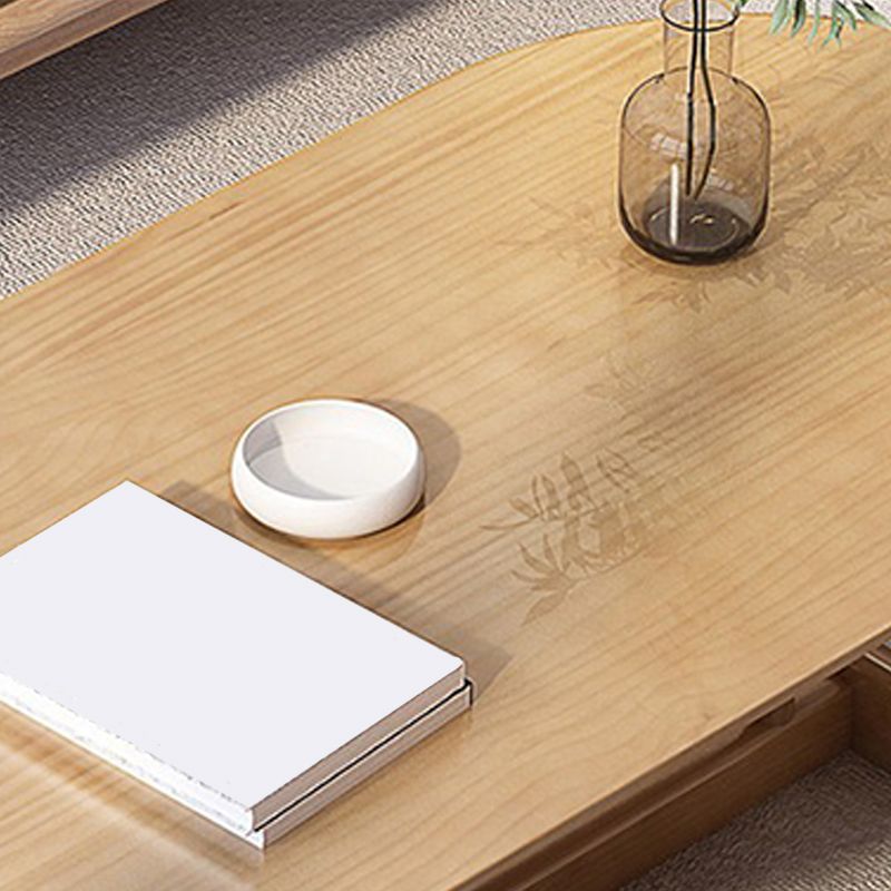 Brone Solid Wood Coffee Table Living Room Trestle Coffee Table Clearhalo 'Coffee & Accent Tables' 'Coffee Tables' 'coffee_tables' 'furn' 'furn_coffee_tables' 'Furniture' 'Living Room Furniture' 1200x1200_202a468b-78da-4f2d-92be-e1b31ece4838