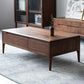 23" Wide Contemporary Coffee Table Rectangle Solid Wood Cocktail Table