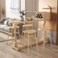 Contemporary Pub Table Specialty Solid Wood Bar Table in Natural