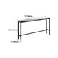 Contemporary Rectangle Bar Dining Table Wood Bar Height Table with Iron Base in Black Clearhalo 'Bar Furniture' 'Bar Tables' 'bar_tables' 'furn' 'furn_bar_tables' 'Furniture' 'furniture_bar_tables' 'Kitchen & Dining Furniture' 'kitchen&dining_furn' 'kitchen' 1200x1200_20307dd1-a5c3-4650-9790-e3f7f22fb831