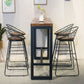 Industrial Style 1/2/3/5 Pieces Bar Table Set Rectangle Bar Table with High Wood Stools Clearhalo 'Bar Furniture' 'furn' 'furn_home_bar_bar_sets' 'Furniture' 'Home Bars & Bar Sets' 'home_bar_bar_sets' 'Kitchen & Dining Furniture' 1200x1200_2033dcd8-eb94-4fc2-82e6-9028ea57ec86