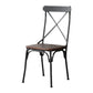 Industrial Coffee Shop Metal Side Chair Black Cross Back Folding Chair Clearhalo ' kitchen&dining_furn' 'Dining Chairs' 'Dining Tables & Seating' 'dining_chair' 'furn' 'furn_dining_chair' 'Furniture' 'furniture_dining_chair' 'Kitchen & Dining Furniture' 'kitchen' 1200x1200_2034a7ad-8166-4f2d-b1f1-739408b39565