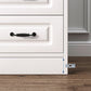 Modern White Accent Chest with Drawers 14.96" Wide Side Cabinet with Door