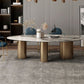 Oval Traditional Luxury Dining Table White Sintered Stone Table with 3 Metal Legs Clearhalo ' dining_table' 'Dining Tables & Seating' 'Dining Tables' 'furn' 'furn_dining_table' 'Furniture' 'furniture_dining_table' 'Kitchen & Dining Furniture' 'kitchen&dining_furn' 'kitchen' 'kitchen_dining_table' 1200x1200_2035f76e-b50d-4e50-80c1-0d686d29d6d0
