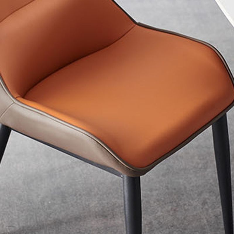 Upholstered Dining Chair Faux Leather and Metal Dining Room Chair Clearhalo 'Dining Chairs' 'Dining Tables & Seating' 'dining_chair' 'furn' 'furn_dining_chair' 'Furniture' 'Kitchen & Dining Furniture' 1200x1200_2037c6f3-d40d-4f25-bc09-bb6dc5d1fb78