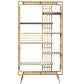 Contemporary Shelf Bookcase Open Storage Metal Bookcase with Shelves
