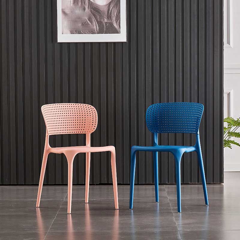 Glam Style Dining Room Plastic Side Chair Matte Finish Open Back Dining Chair Clearhalo ' kitchen&dining_furn' 'Dining Chairs' 'Dining Tables & Seating' 'dining_chair' 'furn' 'furn_dining_chair' 'Furniture' 'furniture_dining_chair' 'Kitchen & Dining Furniture' 'kitchen' 1200x1200_2039f2ba-0174-480b-90aa-ef39d89671b2