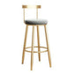 Glam Armless Backrest Counter Stool Iron Bar Stool with Cushion and Pedal for Kitchen Use Clearhalo 'Bar Furniture' 'Bar Stools' 'bar_stools' 'furn' 'furn_bar_stools' 'Furniture' 'Kitchen & Dining Furniture' 1200x1200_203b351b-9389-4de4-9f4c-4865a96b1d82