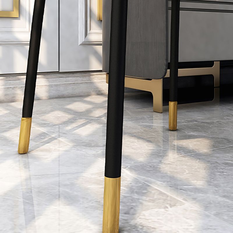 Glam Metal Dining Room Chair Armless Upholstered Dining Chairs for Home Use Clearhalo ' kitchen&dining_furn' 'Dining Chairs' 'Dining Tables & Seating' 'dining_chair' 'furn' 'furn_dining_chair' 'Furniture' 'furniture_dining_chair' 'Kitchen & Dining Furniture' 'kitchen' 1200x1200_203b47aa-2496-4063-93ff-49e4f0d23006