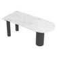 Metal Contemporary Free Form Dining Table Sintered Stone Table with Black Legs Clearhalo ' dining_table' 'Dining Tables & Seating' 'Dining Tables' 'furn' 'furn_dining_table' 'Furniture' 'furniture_dining_table' 'Kitchen & Dining Furniture' 'kitchen&dining_furn' 'kitchen' 'kitchen_dining_table' 1200x1200_203c5e22-5a19-44b9-aa08-a28202c2f25b