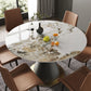 Traditional Luxury Dining Table Round Sintered Stone Pedestal Table with Metal Base Clearhalo ' dining_table' 'Dining Tables & Seating' 'Dining Tables' 'Furniture' 'furniture_dining_table' 'Kitchen & Dining Furniture' 'kitchen&dining_furn' 'kitchen' 'kitchen_dining_table' 1200x1200_203ca56a-d0e1-42ca-84af-041d9346243c