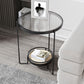 23.6" Tall Round Glass Top Side Table Iron Frame Base End Table with Shelf Clearhalo 'Coffee & Accent Tables' 'End & Side Tables' 'end_side_tables' 'furn' 'furn_end_side_tables' 'Furniture' 'Living Room Furniture' 1200x1200_203cf82b-aea7-4a8a-8eb1-25fdd151ce70