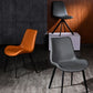 Contemporary Armless Chair Matte Finish Leather Curved Parsons Side Chair for Home