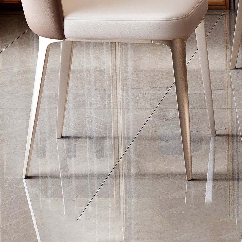 Modern Style 1/4/5/7 Pieces Furniture Round Stone Dining Set in White Clearhalo 'Dining Room Sets' 'Dining Tables & Seating' 'dining_room_set' 'furn' 'furn_dining_room_set' 'Furniture' 'Kitchen & Dining Furniture' 1200x1200_203ff769-4ee5-4b65-902d-66b000bf1883