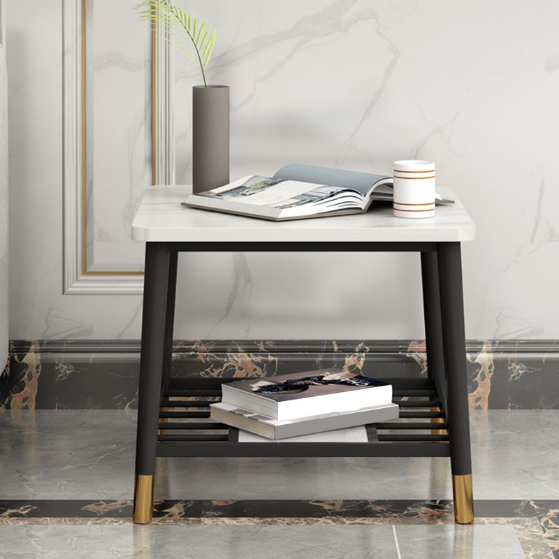 4 Legs Metal End Table Luxurious Stone Top Side End Snack Table Clearhalo 'Coffee & Accent Tables' 'End & Side Tables' 'end_side_tables' 'furn' 'furn_end_side_tables' 'Furniture' 'Living Room Furniture' 1200x1200_203ff816-a737-4f09-ba9b-2dd6cf5defcd