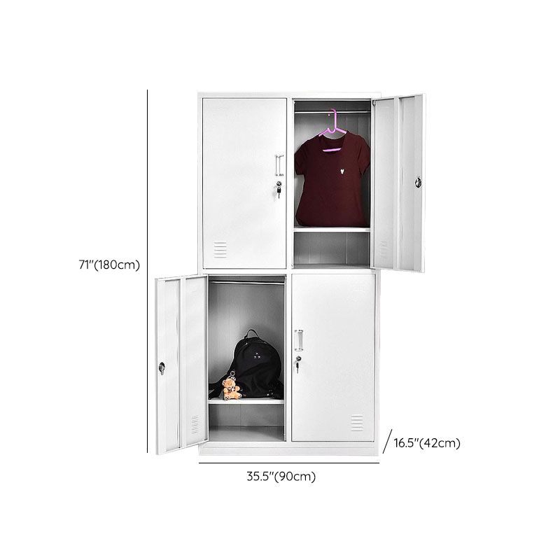 Modern grijze kast met scharnierende deuren metalen opbergkast voor badkamer