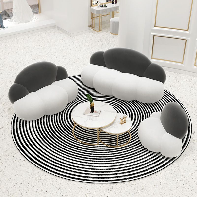 Coussins sans bras Sofa standard en blanc pour une salle bonus