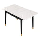 Contemporary Rectangle Dining Room Table Sintered Stone Dining Table with 4 Black Legs Clearhalo ' dining_table' 'Dining Tables & Seating' 'Dining Tables' 'furn' 'furn_dining_table' 'Furniture' 'furniture_dining_table' 'Kitchen & Dining Furniture' 'kitchen&dining_furn' 'kitchen' 'kitchen_dining_table' 1200x1200_2043ca5a-e2c2-4904-808d-c29e89ef3672