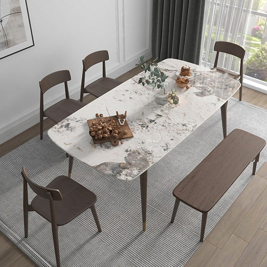 Piedra sinterizada Mesa de comedor para el hogar Mesa moderna de comedor con 4 patas