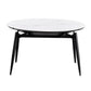 Stone Top Dinette Table with Black Legs Modern Round Dining Table Clearhalo 'Dining Tables & Seating' 'Dining Tables' 'dining_table' 'furn' 'furn_dining_table' 'Furniture' 'Kitchen & Dining Furniture' 1200x1200_204587ea-d183-41cb-8848-e025db9c37a5