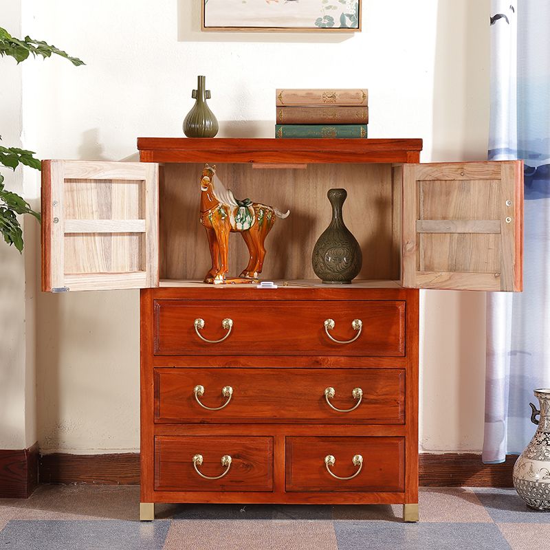 Minimalistic Brown/Wood Accent Chest with Drawers and Wooden Legs Clearhalo 'Cabinets & Chests' 'cabinets_chests' 'furn' 'furn_cabinets_chests' 'Furniture' 'Living Room Furniture' 1200x1200_20460014-affe-4515-8777-b7aac7c508fc