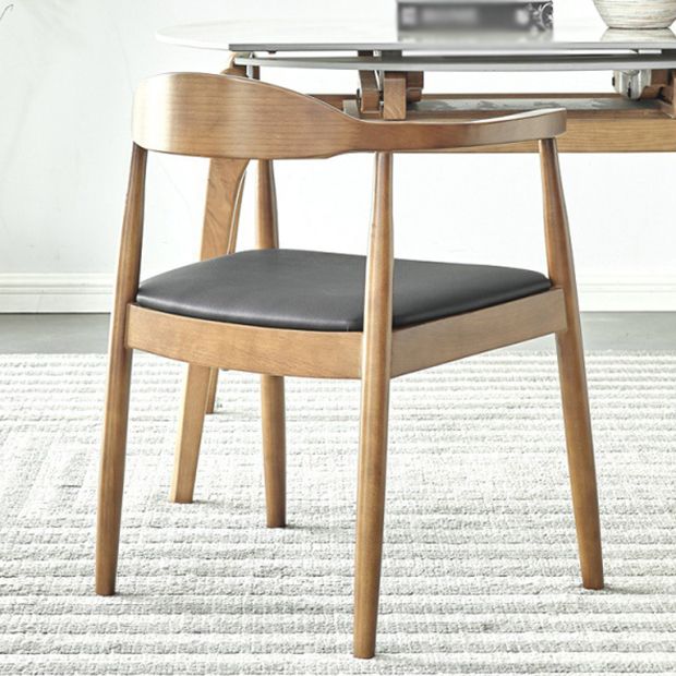 Traditional Style Chair Dining Kitchen Open Back Arm Chair with Wooden Legs Clearhalo 'Dining Chairs' 'Dining Tables & Seating' 'dining_chair' 'Furniture' 'furniture_dining_chair' 'Kitchen & Dining Furniture' 1200x1200_20461d1f-dfe6-4081-bf76-f04d5c21dcbc