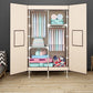 Metal and Fabric Wardrobe Industrial Style Minimalist Rectangular Bedroom Wardrobe Closet Clearhalo 'Armoires & Wardrobes' 'armoires_wardrobes' 'Bedroom Furniture' 'furn' 'furn_armoires_wardrobes' 'Furniture' 1200x1200_20471ee2-9ba1-4327-bdf0-23e338e53122