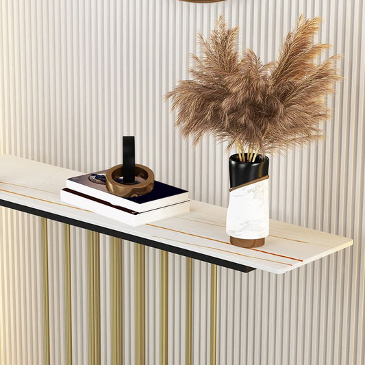 Mesa de consola rectangular contemporánea mesa de consola de acabado antiguo