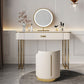Glam Cream Makeup Vanity Table Dresser With Storage Drawers for Bedroom
