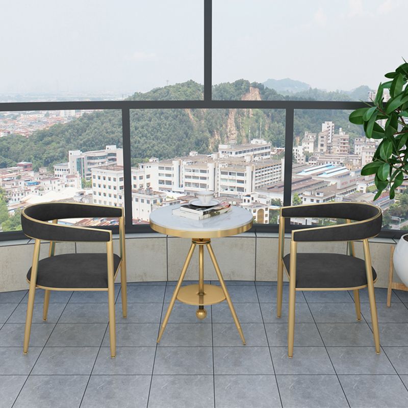 Scandinavian Upholstered Linen Fabric Dining Chair Open Back Side Chairs Clearhalo 'Dining Chairs' 'Dining Tables & Seating' 'dining_chair' 'furn' 'furn_dining_chair' 'Furniture' 'furniture_dining_chair' 'Kitchen & Dining Furniture' 1200x1200_2049889f-45fb-496b-9e02-13c785496ee7