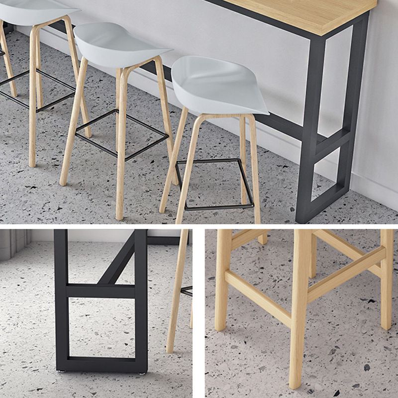 Table de pub rectangulaire moderne 1/2/5/9 pièces, ensemble de comptoir en bois pour salle à manger
