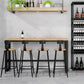 Pine Wood Bar Table Industrial Bar Dining Table with Trestle Base in Black Clearhalo 'Bar Furniture' 'Bar Tables' 'bar_tables' 'furn' 'furn_bar_tables' 'Furniture' 'furniture_bar_tables' 'Kitchen & Dining Furniture' 1200x1200_204dd897-b35b-4f11-82a7-9130dfc2c4d6