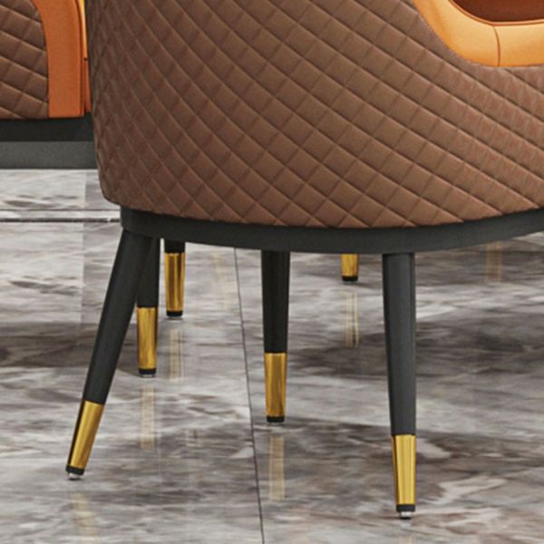 Contemporary Arm Dining Chairs Parsons Chair for Kitchen with Metal Legs Clearhalo ' kitchen&dining_furn' 'Dining Chairs' 'Dining Tables & Seating' 'dining_chair' 'furn' 'furn_dining_chair' 'Furniture' 'furniture_dining_chair' 'Kitchen & Dining Furniture' 'kitchen' 1200x1200_204ddcf0-839b-4ce7-99f4-e70ddc95ddab