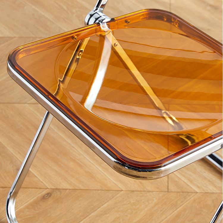 Contemporary Metal Dining Room Chair Folding Armless Side Chair for Restaurant Use Clearhalo ' kitchen&dining_furn' 'Dining Chairs' 'Dining Tables & Seating' 'dining_chair' 'furn' 'furn_dining_chair' 'Furniture' 'furniture_dining_chair' 'Kitchen & Dining Furniture' 'kitchen' 1200x1200_204fd02b-3922-48c3-85a7-fe2901bb2cb8