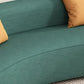 Green Sofa Stationary Scratch Resistant Seating for Living Room